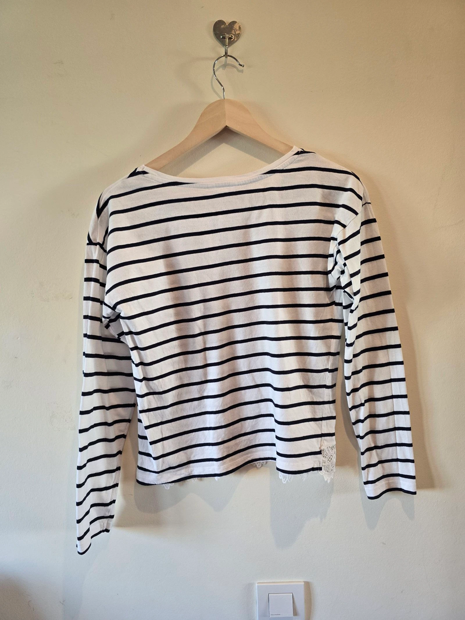 Camiseta de listras azul marinho com gola de Springfield-tamanho S – photo 2